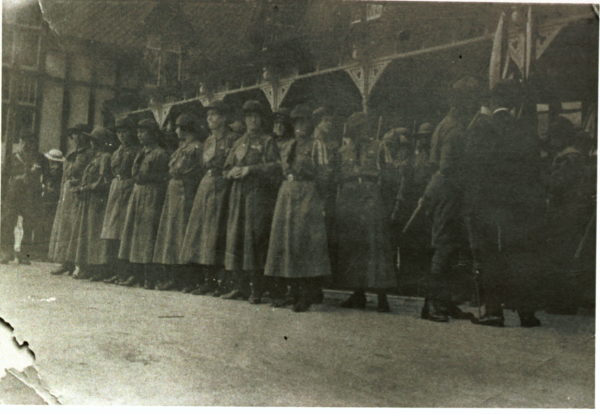 Girl Peace Scouts at Bath House